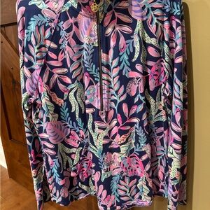 Colorful Leaf Print Pullover